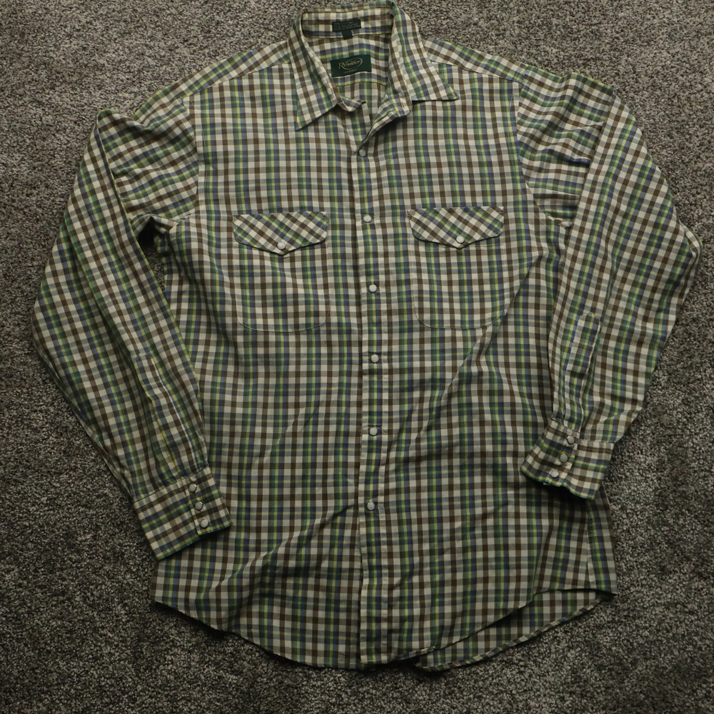 Resilio Sportswear Button Up Shirt Men's Medium‎ Plaid Long Sleeve Casual